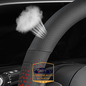 Bọc Vô Lăng Ô Tô 3D Da Nappa Cao Cấp Siêu Mỏng - Thiết Kế Lỗ Thoát Khí, Chống Trơn Trượt - Hàng Chính Hãng