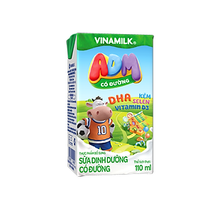 Sữa dinh dưỡng Vinamilk ADM Có Đường - Thùng 48 hộp 110ml