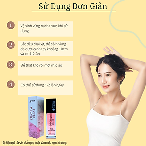 COMBO 2 Chai Xịt Khử Mùi Hôi Nách Deora Clear 50ml, Khử Mùi Toàn Thân, Không Gấy Ố Vàng Áo
