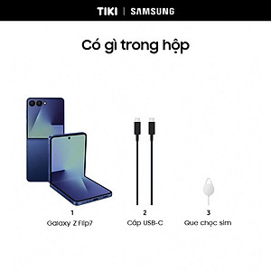 Điện thoại Samsung Galaxy Z Flip7, Điện thoại AI, Màn hình ngoài vô cực 4.1", Camera selfie 50MP, Mỏng nhất - Hàng Chính Hãng
