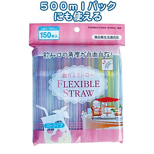 Set 150 chiếc ống hút Flexible Straw φ5mmx180mm an toàn cho bé và gia đình bạn - xuất xứ Nhật Bản