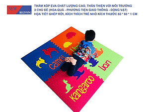 Tấm thảm chơi xếp hình EVA xếp hình lồng vào nhau thân thiện với môi trường dành cho trẻ em để tập bò.