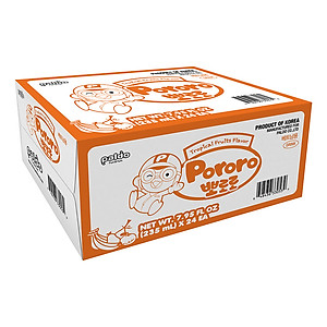 Thùng 24 Chai Nước Uống Pororo Hương Vị Trái Cây Nhiệt Đới 235ml