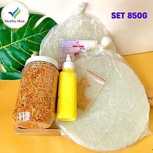 Combo Bánh Tráng Phơi Sương, Bơ, Muối Tép Hành Phi Viettin Mart