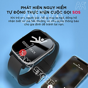 Đồng hồ Thông minh Mini có Rung Gắn sim Định vị GPS, Wifi Đo huyết áp Nhịp tim nhắc nhở Vận động gọi Video call AMA Watch FA91S - Hàng nhập khẩu