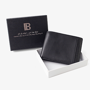 Ví nam da bò Nappa hạt phối da Saffiano V111 - Bụi leather - Bảo hành 12 tháng