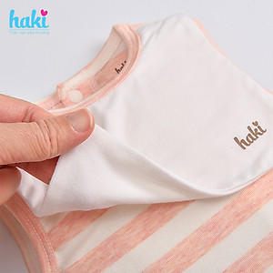 Bộ bodysuit kẻ thủy thủ cho bé vải sợi tre cao cấp BB032, set body bé trai bé gái, body cho bé sơ sinh hàng chính hãng HAKI