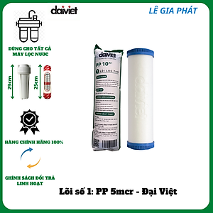 Chính Hãng - Lõi Lọc Nước RO Số 1 Lõi PP 10" 5 Micro Đại Việt