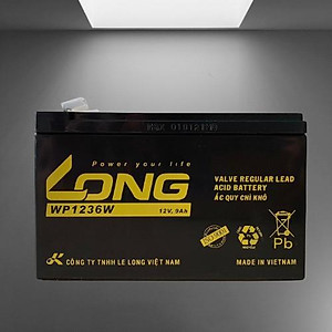 Bình Ắc Quy Khô LONG 12V-9AH WP1236W dùng cho ups, lưu điện cửa cuốn, lưu điện máy tính, loa kéo