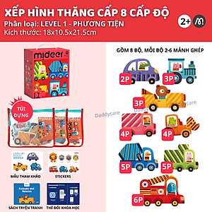 Bộ xếp hình cho bé Mideer Puzzles Level Up, Đồ chơi giáo dục trẻ em từ 1,2,3,4,5,6,7 tuổi