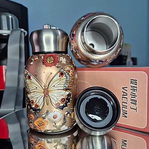 Bình Giữ Nhiệt Mini Con Công Sang Chảnh 300ml Lõi Inox Cao Cấp - Giữ Nhiệt Lâu, Dùng Đi Học Đi Làm - HÀNG CHÍNH HÃNG MINIIN