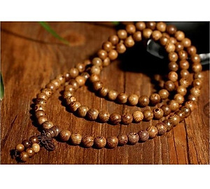 Vòng tay nam nữ 108 hạt 6 ly gỗ đàn hương