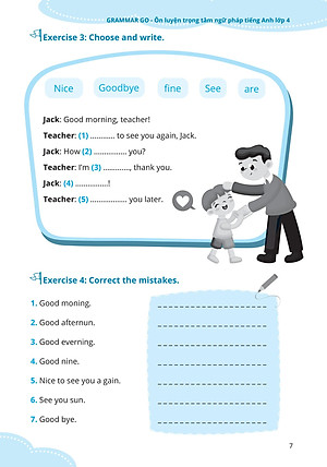Sách Grammar Go - Ôn Luyện Trọng Tâm Ngữ Pháp Tiếng Anh Lớp 4