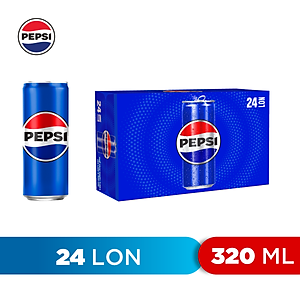 Thùng 24 Lon Nước Ngọt Có Gaz Pepsi lon xanh (320ml/lon)