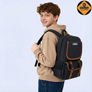 Balo Học Sinh Thời Trang Xbags Clever Màu Đen Cao Cấp, Siêu Nhẹ, Cá Tính, Đựng Được Laptop 14 Inch XB3105!