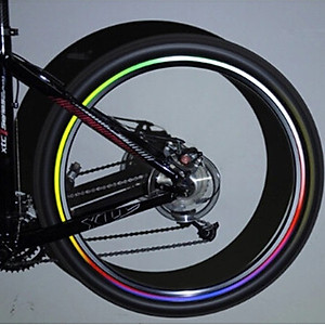 Đề Can Phản Quang Miếng Dán Vành Bánh Xe Đạp Leo Núi Bánh 16 icnh (8 miếng/ bộ)