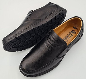 GIÀY LƯỜI NAM DA BÒ THẬT TỰ NHIÊN 100% DONAVY, ĐẾ CAO SU CAO CẤP THIẾT KẾ KHÂU VIỀN THỜI TRANG DGLK