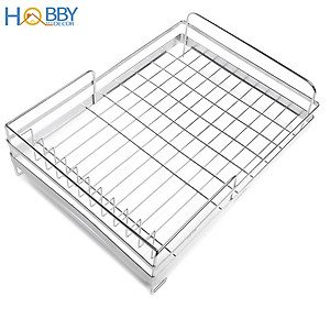 Kệ chén 1 tầng đa năng inox 304 kèm ống đũa Hobby home decor KC1