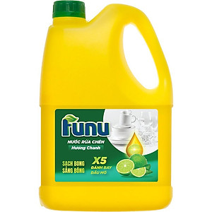 Nước rửa chén Funu cao cấp rửa sạch, xả nhanh sạch, ít tốn nước, không trơn nhờn, an toàn