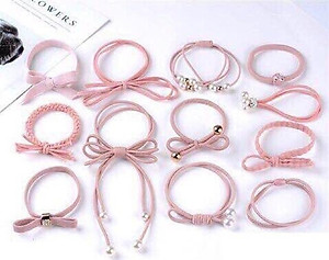 Hộp 12 dây cột tóc dễ thương- Bộ dây buộc tóc nhiều chi tiết