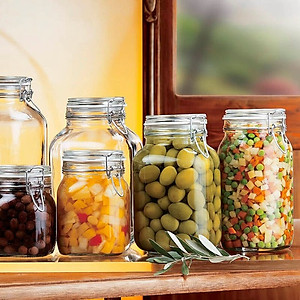 Hũ thủy tinh nắp cài Bormioli Rocco Fido 2L – Kín hơi, bảo quản thực phẩm cao cấp Ý