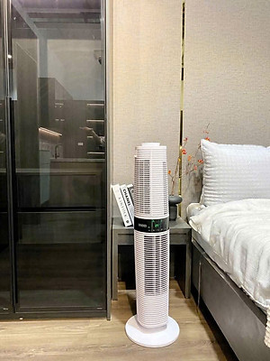 Quạt tháp Unold Super Air Smart Turmventilator 360 màu trắng 86130 Hàng chính hãng