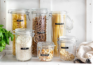 Hũ thủy tinh thân cao Fido Bormioli Rocco | 750ml – 1L – 1.36L | Đựng pasta, spaghetti, ngũ cốc