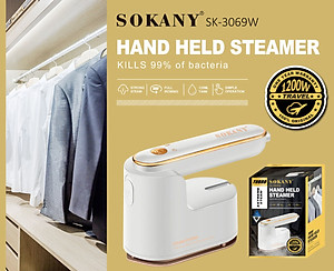 Bàn là hơi nước cầm tay mini SOKANY - SK3069B công suất 1200W ủi được cả khô cả hơi nước - Hàng chính hãng