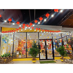 sỉ 100 đèn lồng đỏ trang trí tết cổ truyền - lễ hội ngoài trời 15cm giá siêu rẻ