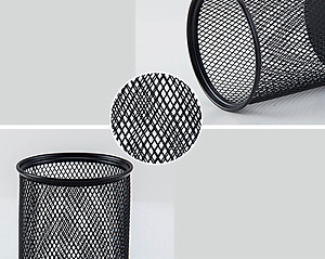 WZ5922	Cắm bút sắt tròn Đen Guangbo