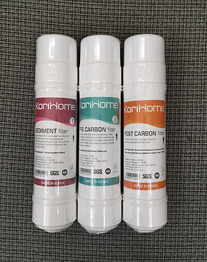 Combo 3 lõi lọc Korihome - lõi Sediment, lõi Pre-Carbon, lõi Post Carbon- hàng chính hãng