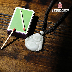 Mặt dây chuyền phật di lặc cẩm thạch phỉ thúy mệnh hỏa , mộc - Ngọc Quý Gemstones