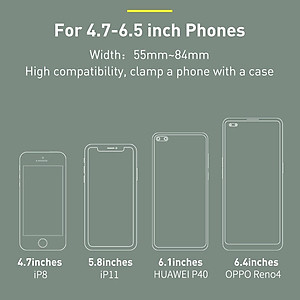 Giá Đỡ Điện Thoại Ô Tô Gắn Cửa Gió Baseus Nhỏ Gọn Xoay 360 Độ Phù Hợp Kích Thước 4.7-6.5 Inch - Hàng Chính Hãng