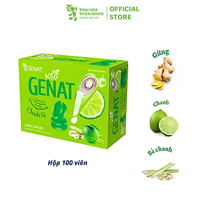 Kẹo ngậm Genat Chanh Sả (Hộp 100 viên) - Giao 2H HCM