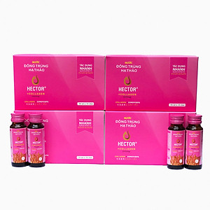 Combo 4 hộp 40 chai Đông trùng hạ thảo Hector Collagen Trẻ hóa nhanh