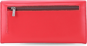 Ví nữ da bò cao cấp Huy Hoàng 3 gấp màu đỏ tươi HT3164