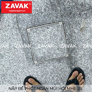 Nắp bể phốt ngăn mùi inox Zavak MHe25