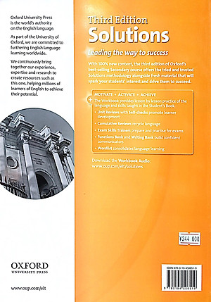 Sách Solutions (3E) Upper-Intermediate Workbook