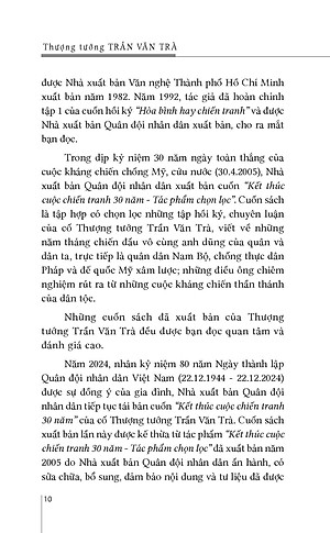 Kết Thức Cuộc Chiến 30 Năm - Thượng tướng Trần Văn Trà