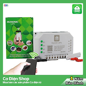 Công tắc điều khiển từ xa bằng điện thoại Hunonic Lahu 4 kênh 500W/kênh + Hẹn giờ thông minh | Công nghệ 4.0