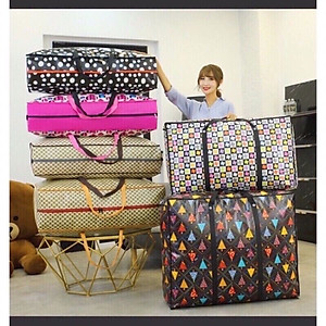 Túi bạt -Túi dứa bỏ hành lý -Túi đựng đồ chăn quần áo có dây kéo kích thước  lớn 70 x 55 x 26cm siêu bền , rất tiện dụng cho mọi gia đình 