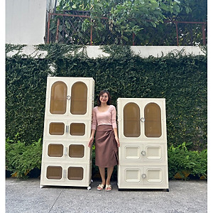 Tủ Quần Áo Gấp Gọn Nubie Có Ngăn Treo Trẻ Em, Đựng Đồ Đa Năng Thông Minh, Tháo Lắp Dễ Dàng, Nhựa PP