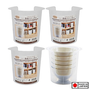 Khay đựng bát đĩa cất gọn Sanada được làm từ nhựa PP cao cấp, kết hợp hoạt chất CEM-Bio kháng khuẩn an toàn- nội địa Nhật Bản
