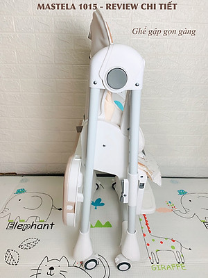 Ghế đa năng Mastela 1015 ngả, nâng hạ độ cao, có bánh xe / TẶNG BÁT THÌA ĂN DẶM UPASS CHÍNH HÃNG