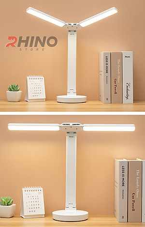 Đèn học LED 3 ánh sáng bảo vệ mắt chống cận cảm ứng Rhino L205, tích điện đa năng làm việc, để bàn học - Hàng chính hãng