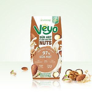 Thùng Veyo Sữa hạt 5 loại cao cấp (30 hộp x 180ml)
