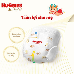 Tã quần Huggies Skin Perfect Mega Jumbo XL72+4 miếng với 2 vùng thấm giảm kích ứng da