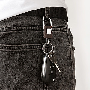 Móc Khóa Ô Tô Xe Máy Móc chìa khoá inox cao cấp có chốt đeo thắt lưng Quần Cao Cấp Nam Thái Lan