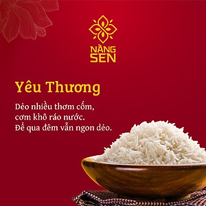 Gạo thơm thượng hạng - Nàng Sen Yêu Thương 4kg - Ngon thơm dẻo nhiều