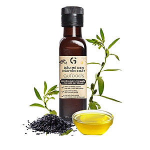 Dầu mè đen GUfoods - Giàu omega 3-6 và chất chống oxy hóa, Lành mạnh, Phù hợp eat clean, Trộn salad, Cho bé ăn dặm (chai 120ml)